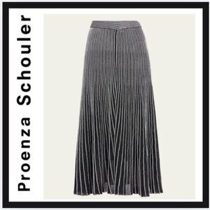 Proenza Schouler Proenza Schouler Black /Sliver Lurex Knit Sheer Maxi Skirt